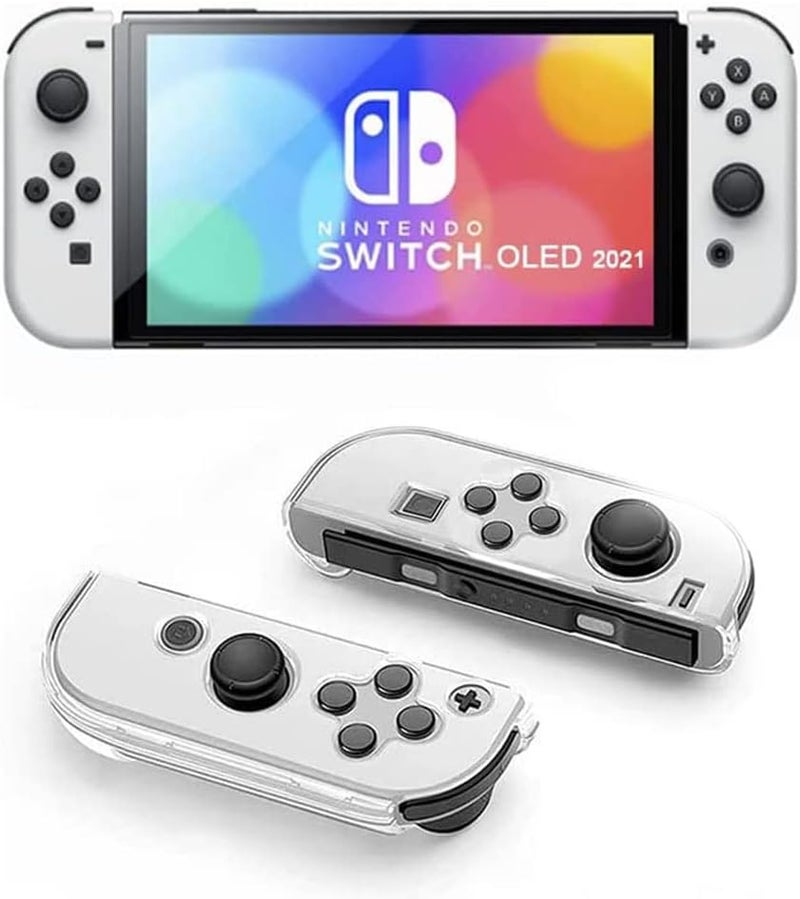 LNtech [Upgraded version] 3 in 1 Dockable Crystal Clear Cover Case Screen Protector Compatible with Nintendo Switch OLED Model 2021 and Joy-Con Controller - Image 1